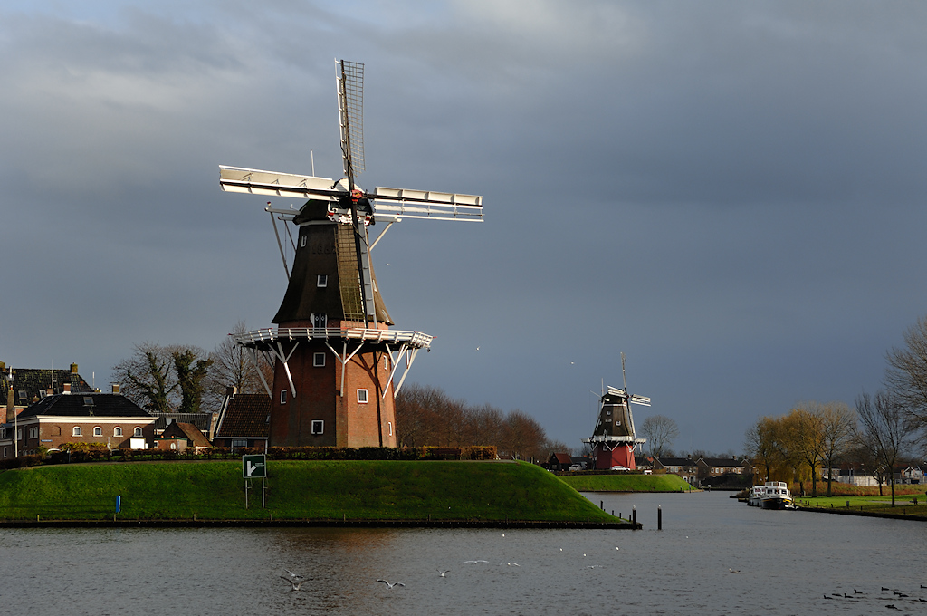 Molens op het bolwerk van Dokkum
