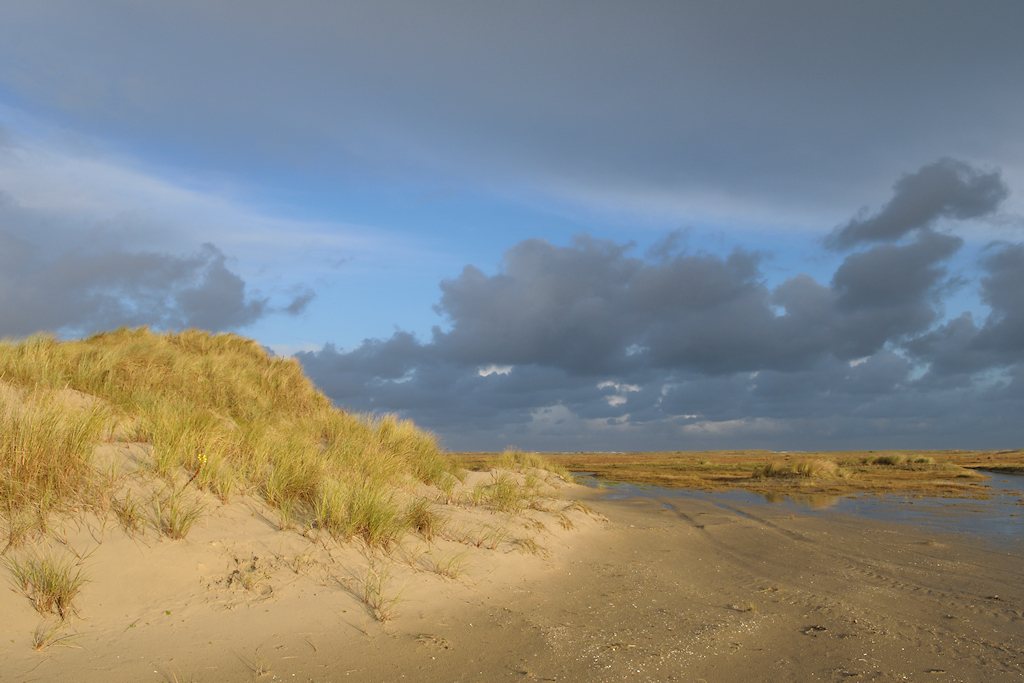 Schiermonnikoog, het einde van de Stuifdijk bij paal 10