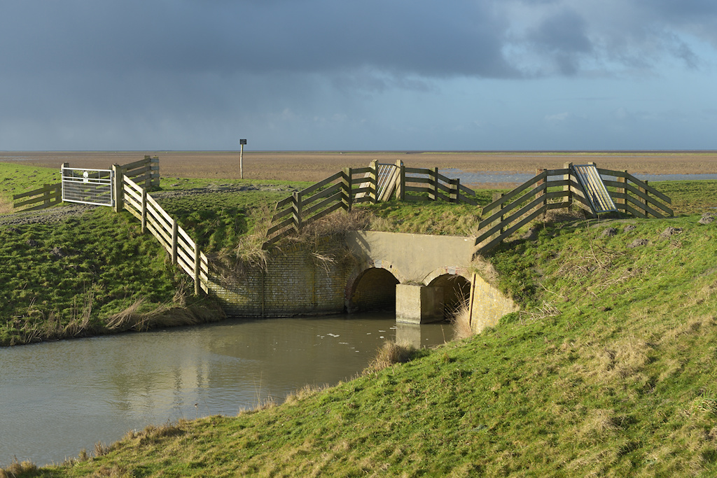 Afwateringsluis uit 1916 in de Rijd