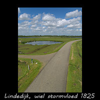Wiel van de stormvloed uit 1825 bij de Lindedijk