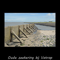 Restant van de oude betonnen zeekering bij Vatrop