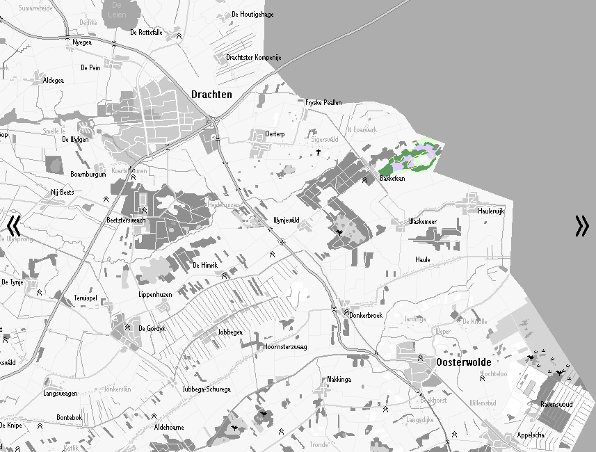 Natura 2000, kaart van de Bakkeveense Duinen