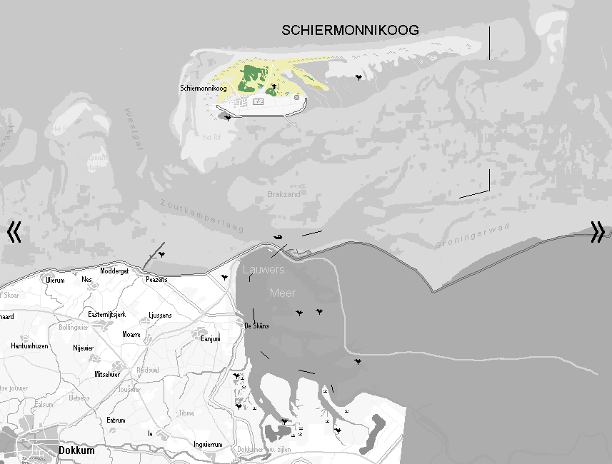 Natura 2000, kaart van de Duinen van Schiermonnikoog